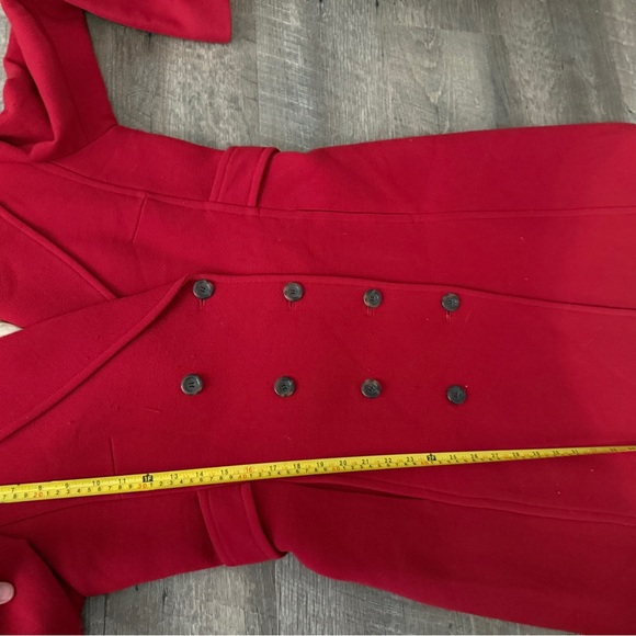 J. Crew Women's Bold Red Pea Coat - Picture 7 of 10